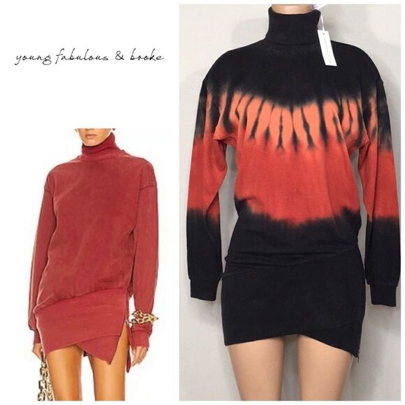 Young Fabulous & Broke sweatshirt dress/top. NWT - Picture 1 of 16